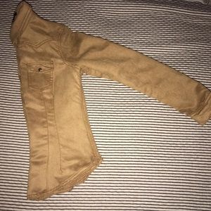 Suede button down shirt